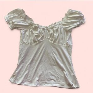 Unique Vintage Convertible Off-Shoulder Top – White – Size M - NWT